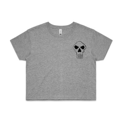 Incognito Skull Face Womens AS Colour CROP TEE - 4062 Thumbnail