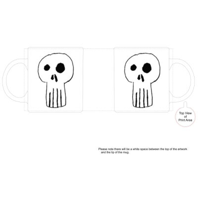 Rounded Skull Face Mug Thumbnail