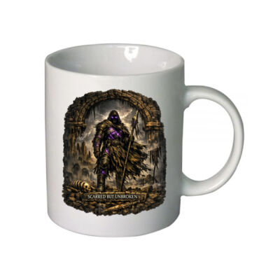 Scarred but Unbroken Grimdark Mug Design - Ash & Iron Collection. Thumbnail