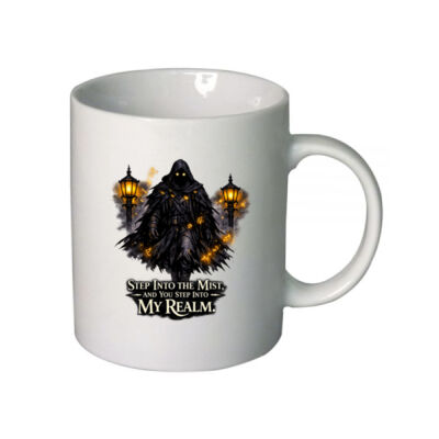 Fog Walker Dark Fantasy White Ceramic Mug - Midnight Sigil Collection Thumbnail