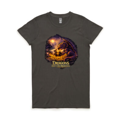 Dragons Don't Do Mornings T-Shirt 2 - Enchanted Realms Collection Thumbnail