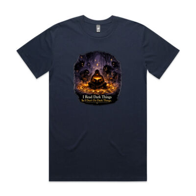 I Read Dark Things T-Shirt - Midnight Sigil Collection Thumbnail