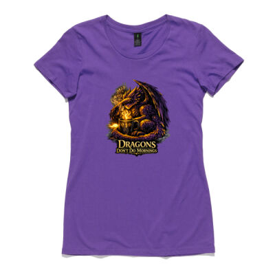 Dragons Don't Do Mornings T-Shirt - Midnight Sigil Collection Thumbnail