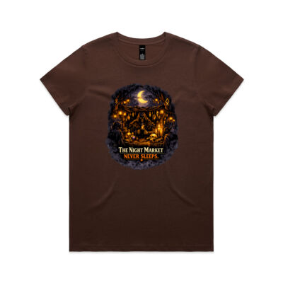The Night Market Never Sleeps Dark Fantasy T-Shirt - Midnight Sigil Collection Thumbnail