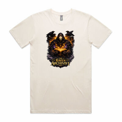 The Raven Archivist Dark Fantasy T-Shirt - Midnight Sigil Collection Thumbnail