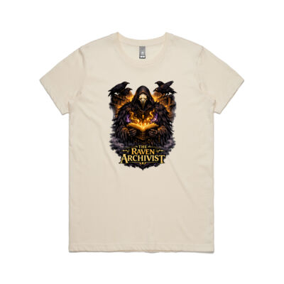The Raven Archivist Dark Fantasy T-Shirt - Midnight Sigil Collection Thumbnail