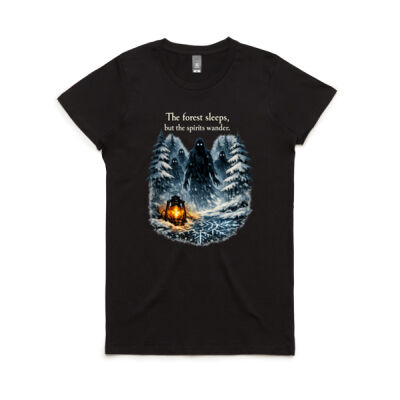 The Forest Sleeps but the Spirits Wander Horror T-Shirt - Eldritch Hour Collection Thumbnail