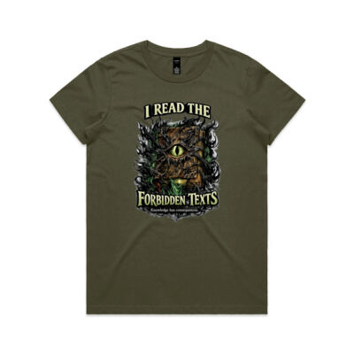 I Read the Forbidden Texts T-Shirt - Eldritch Hour Collection Thumbnail