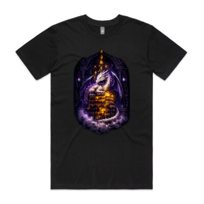 Enchanted Realms Arcane Library Dragon T-Shirt Thumbnail