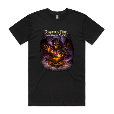 Enchanted Realms Forged in Fire, Imbued with Magic T‑Shirt Thumbnail