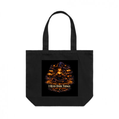 I Read Dark Things So I Don’t Hex People Shoulder Tote Bag Thumbnail