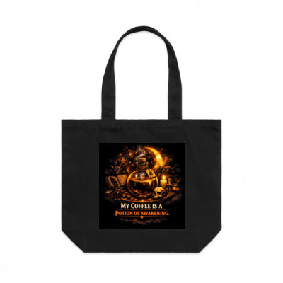 My Coffee Is a Potion of Awakening Shoulder Tote Bag Thumbnail