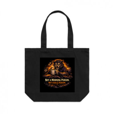 Not a Morning Person Not Even a Person Shoulder Tote Bag - Werewolf Edition Thumbnail