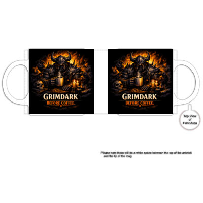 Grimdark Before Coffee Inner Colour Ceramic Mug Thumbnail