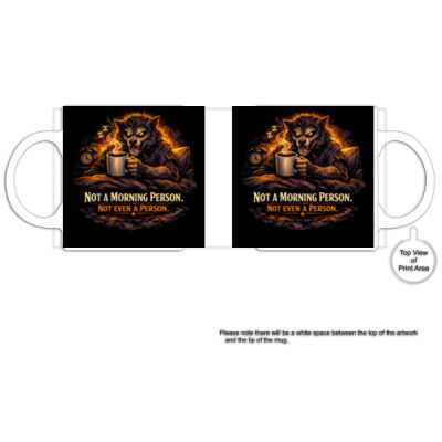 Not a Morning Person Not Even a Person Inner Colour Mug - Werewolf Edition Thumbnail