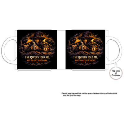 The Ravens Told Me Not to Get Up Today Inner Colour Ceramic Mug Thumbnail