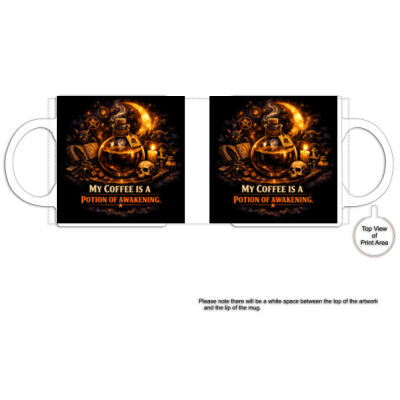 My Coffee is a Potion of Awakening Inner Colour Ceramic Mug Thumbnail