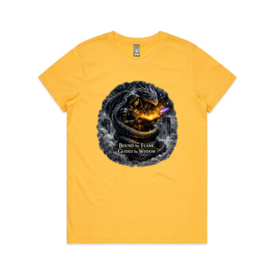 Bound by Flame, Guided by Wisdom Cotton T Shirt — Enchanted Realms Collection Thumbnail