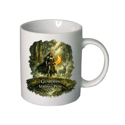 Guardian of the Verdant Path Ceramic Mug - Enchanted Realms Collection Thumbnail