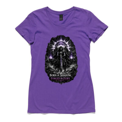 Born of Shadow Forged in Fury T Shirt - Midnight Sigil Collection Thumbnail