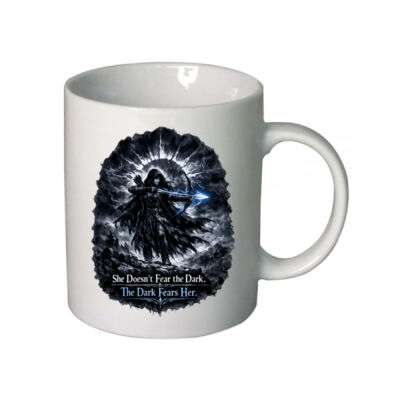 She Doesn’t Fear the Dark Ceramic Mug - Midnight Sigil Collection Thumbnail