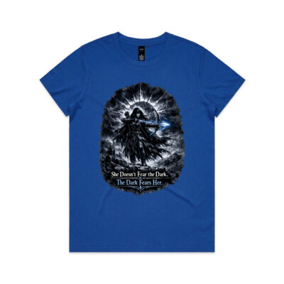 She Doesn’t Fear the Dark Cotton T Shirt - Midnight Sigil Collection Thumbnail