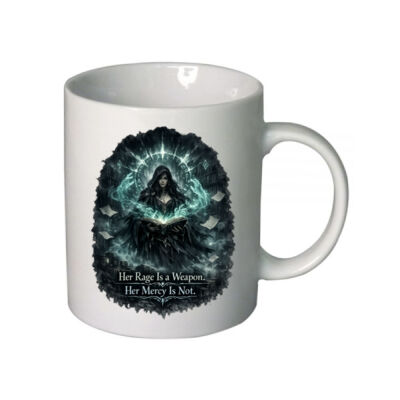 Her Rage is a Weapon White Ceramic Mug - Midnight Sigil Collection Thumbnail
