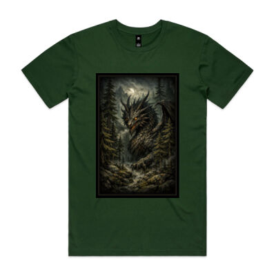 Dragon in the Pines – Nature Fantasy T-Shirt Thumbnail