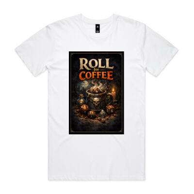Roll for Coffee – Fantasy Humour T-Shirt Thumbnail