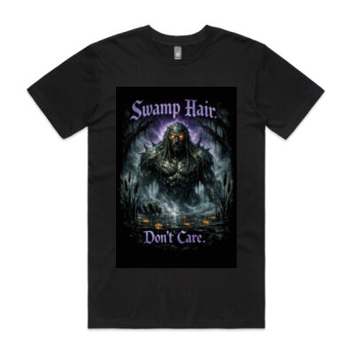 "Swamp Hair. Don’t Care." Marsh Creature T‑Shirt - Eldritch Hour Collection Thumbnail