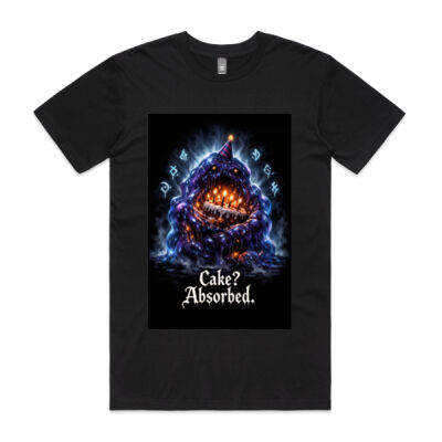 "Cake? Absorbed." Birthday Blob Gothic Horror T‑Shirt - Eldritch Hour Collection Thumbnail