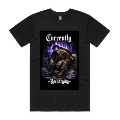 "Currently Recharging" Gothic Monster Tee - Eldritch Hour Collection Thumbnail