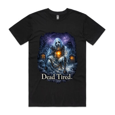 "Dead Tired" Ghost T‑Shirt – Eldritch Hour Collection Thumbnail